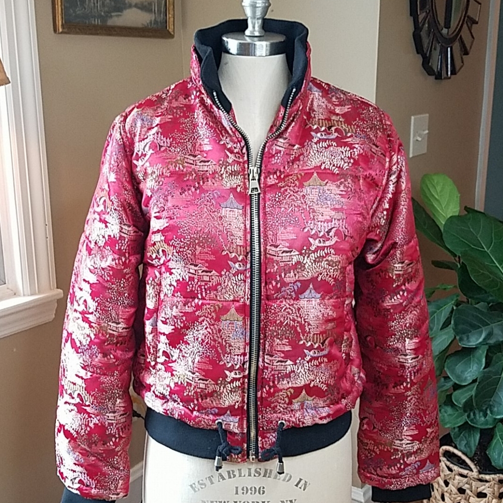 Top Shop Asian Inspired Bomber Puffer Jacket